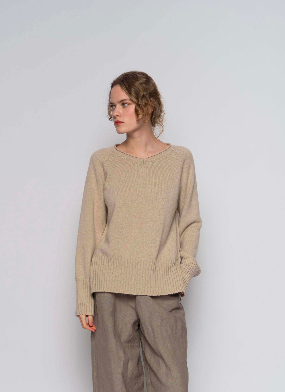 #2613 - v neck pullover